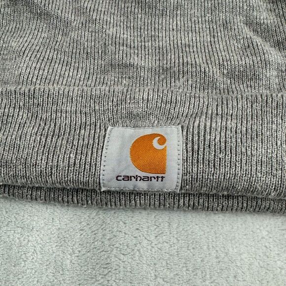 Carhartt Beanie Adult Grey A18 Gray Acrylic Watch Cap Hat Winter Outdoors - Picture 2 of 8